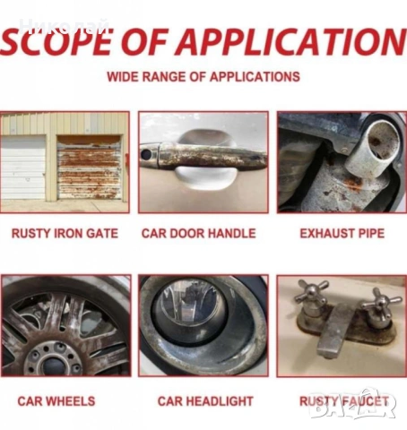 Боя почистваща повърхности и отстраняваща ръжда + четка, снимка 2 - Други - 53233884