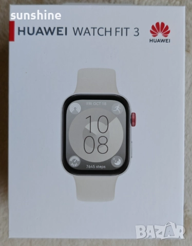 ЗАПЕЧАТАН * HUAWEI WATCH FIT 3 Бял с червено копче* Гаранция, снимка 7 - Смарт часовници - 52794147