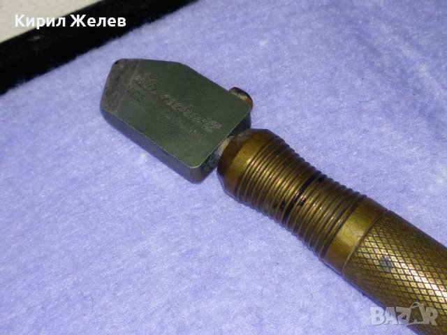 Lilberschnitt MADE in GERMANY Стар ВИНТИДЖ ЕЛМАЗ За СТЪКЛО с БРОНЗОВА ДРЪЖКА - ЛИПСВА КАМЪЧЕТО 41321, снимка 10 - Антикварни и старинни предмети - 43650931