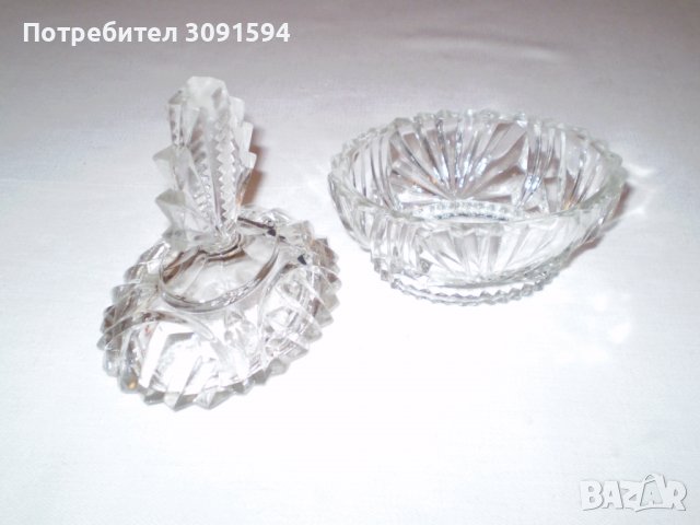 1930 г  Стара стъклена бонбониера - кутия за бижута, снимка 7 - Антикварни и старинни предмети - 36804358