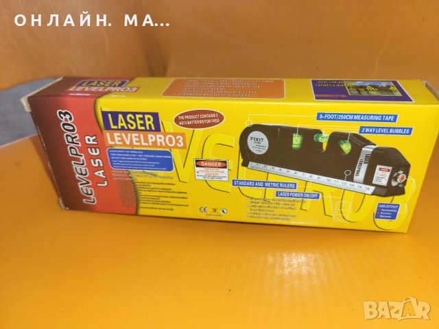 Лазерен нивелир с ролетка и линия, снимка 16 - Измервателни инструменти - 37914800