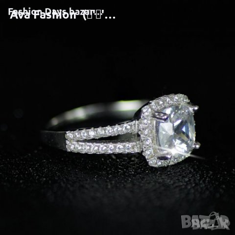 Хит цена!!!Нежен дамски пръстен с кристали и куб. цирконий💕, снимка 3 - Пръстени - 35111753