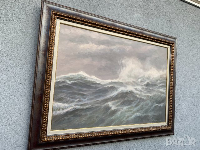 Голяма картина от Анатолий Панагонов (Бурно море край Калиакра), снимка 4 - Картини - 10435790