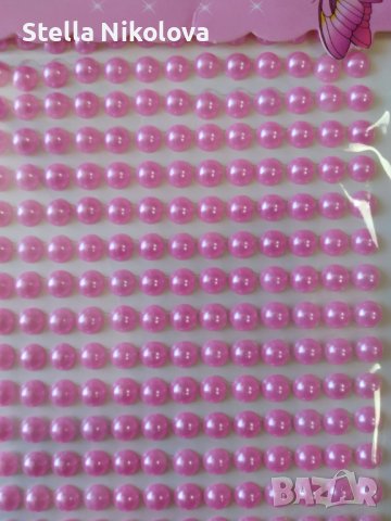 Самозалепващи перли за декорация- розово, снимка 1 - Други - 39515820
