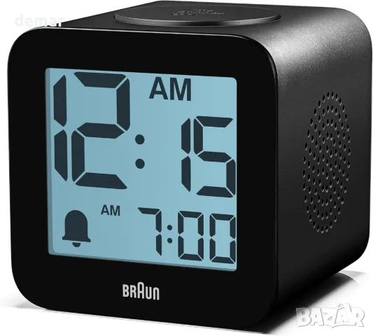 Цифров говорещ будилник Braun с дрямка, позитивен LCD дисплей, BC25BP