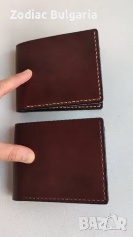 Минималистичен кожен портфейл за мъже, ръчна изработка., снимка 10 - Портфейли, портмонета - 43954982