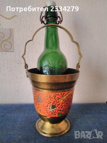 Стари бронзова ваза ,67см., ръчна изработка,релефна декорирана с орнаменти. Купа-шампа, снимка 8 - Вази - 40228964
