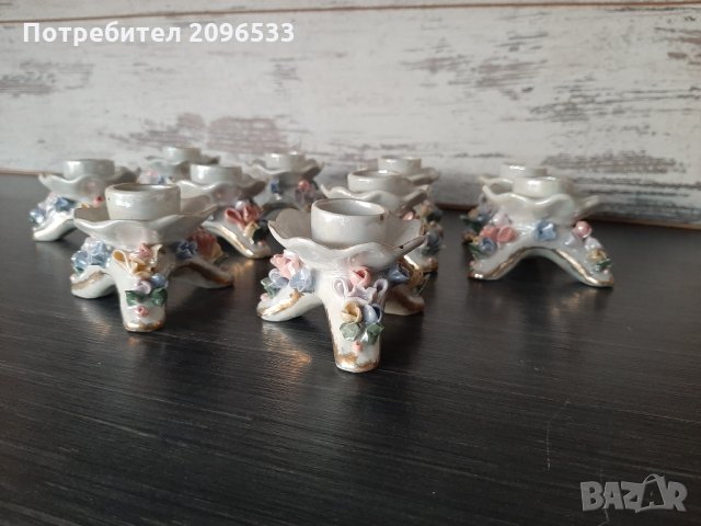 Керамични свещници - 10 броя, снимка 3 - Декорация за дома - 34721166