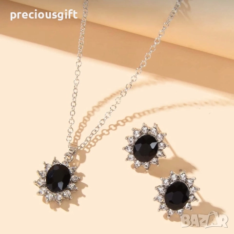 Комплект от две части - гердан и обеци, снимка 3 - Бижутерийни комплекти - 52052957