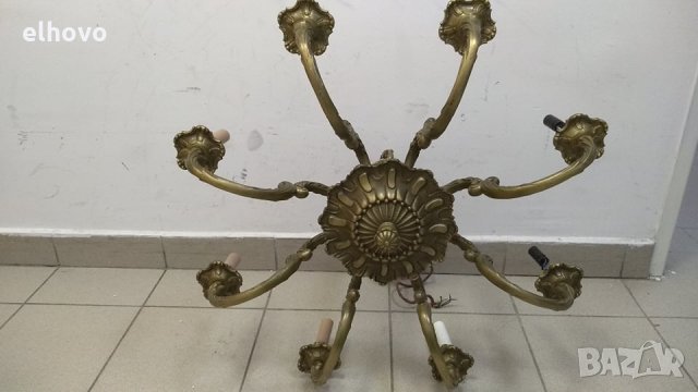 Месингов полилей 8-ца, снимка 6 - Антикварни и старинни предмети - 34679239