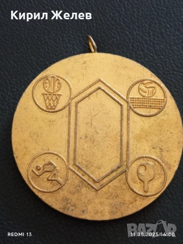 Медал X ОТРАСЛОВА СПАРТАКИАДА ЦКПС на РАБОТНИЦИТЕ от ХИМИЧЕСКАТА ПРОМИШЛЕНОСТ 24282, снимка 2 - Антикварни и старинни предмети - 51329279
