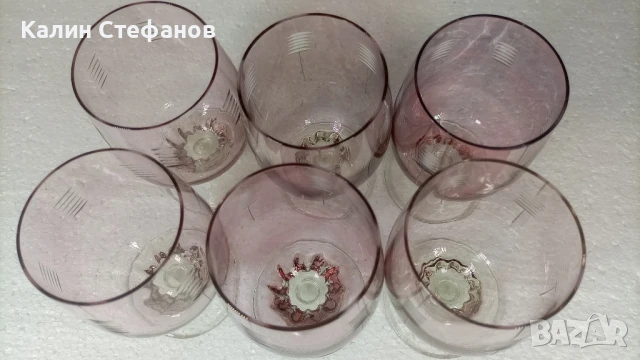 Красиви чаши за вино, столче, 6 бр, ръчна гравюра , снимка 7 - Чаши - 50525591