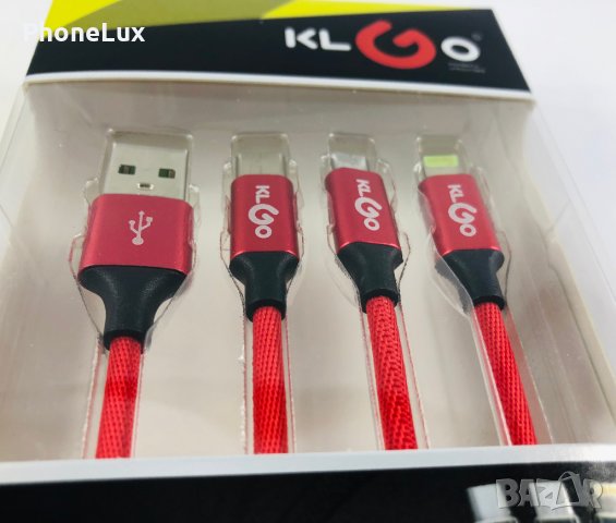 Лукс 3в1 Качествен кабел Type-C iPhone MicroUSB Samsung Huawei зарядно, снимка 9 - USB кабели - 26969475