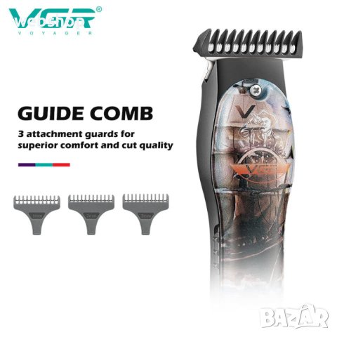 Професионална Машинка за подстригване VGR V-953 Тример за коса и брада, за подстригване и оформяне, снимка 3 - Машинки за подстригване - 40872897