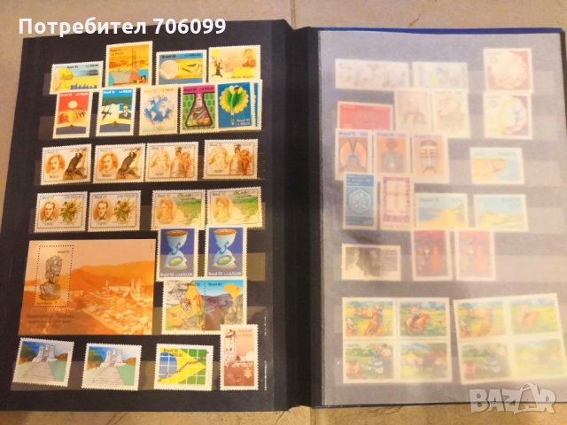Голям класьор пощенски марки Бразилия, снимка 2 - Филателия - 33336835