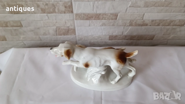 Порцеланова фигура - Ловджийски кучета -Carl Scheidig -1950" година, снимка 5 - Антикварни и старинни предмети - 53069502