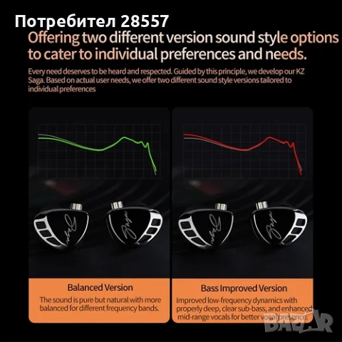 Нови- неотваряни KZ Saga  Balanced  Слушалки тип iem, снимка 10 - Слушалки и портативни колонки - 52143803