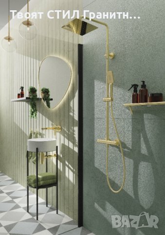 Бяла Кръгла Гранитна Мивка за Баня, Монтаж върху плот стояща Silia ф36, снимка 8 - Мивки - 43554751