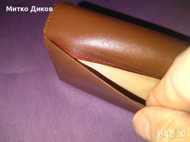 Ginno Ferrari женско портмоне оригинално марково италианско естествена кожа 125х95мм, снимка 5 - Портфейли, портмонета - 38517910