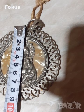 Панагия богородица медальон икона религия метална, снимка 7 - Антикварни и старинни предмети - 43382972
