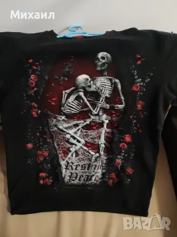 Spiral Direct - Rest in Peace - Laceup Sleeve Gothic Top

, снимка 3 - Суичъри - 49341211