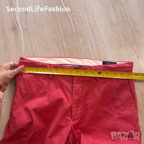 Дамски панталон Polo Ralph Lauren Chino размер 32/30 червен, снимка 5 - Панталони - 53107293
