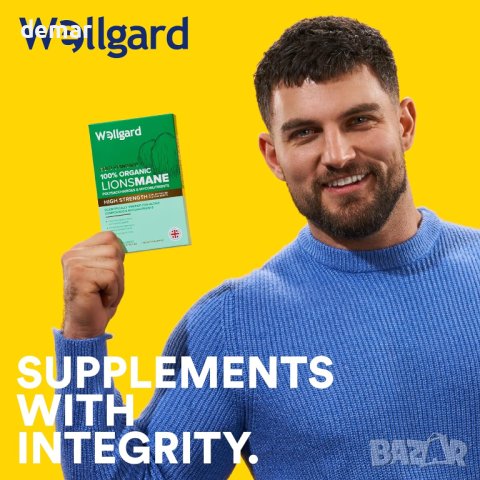 Wellgard Organic Lions Mane хранителна добавка гъби лъвска грива - 60 капсули, снимка 5 - Хранителни добавки - 43990120