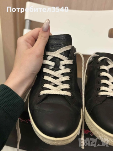 Дамски черни кецове Ecco, снимка 5 - Кецове - 51482015