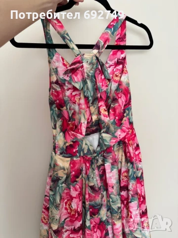 Уникална дамска рокля на цветя, снимка 4 - Рокли - 53176812