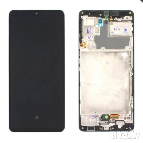 LCD Дисплей за Samsung SM-A426 A42 5G / GH82-24376A / 24375A / Тъч скрийн / Рамка / Черен / Оригинал