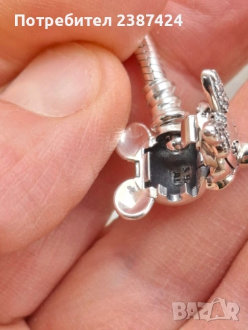 Сребърна гривна модел на Пандора , снимка 3 - Гривни - 53289320