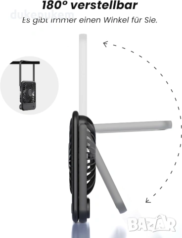 USB Настолен вентилатор – Мини вентилатор с 3 скорости и тих режим 35 dB, снимка 4 - Вентилатори - 53258205