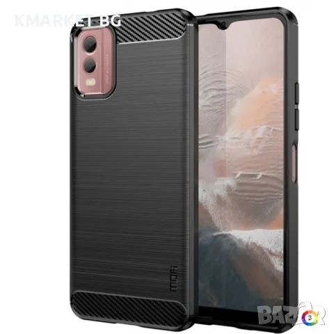 Nokia C32 Carbon Fiber Калъф и Протектор, снимка 1