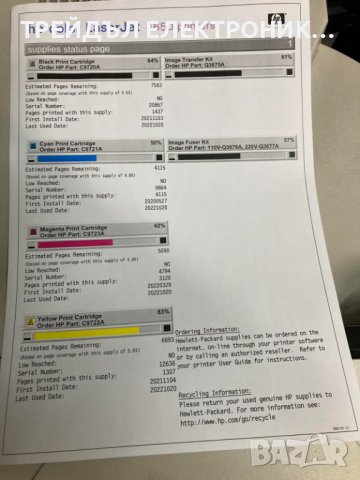 Цветен лазерен принтер HP LJ 4650DN, снимка 4 - Принтери, копири, скенери - 40097788