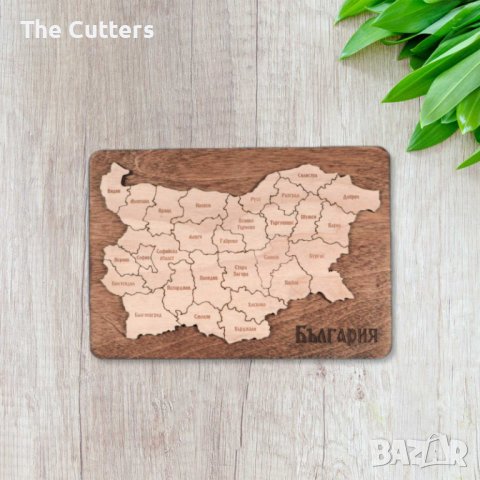 Дървена карта - Карта на България