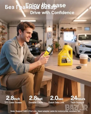 Нов Диагностичен OBD2 скенер с батерия тестер MP69033 инструмент, снимка 7 - Друга електроника - 50747933