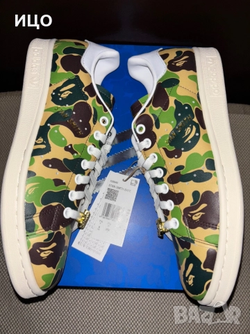Нови обувки на ADIDAS STAN SMITH BAPE ABC CAMO, снимка 5 - Спортни обувки - 52486121