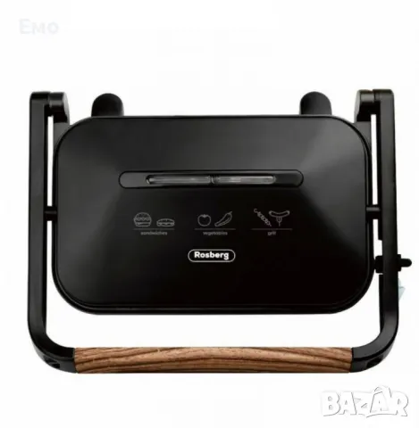 Сандвич тостер – скара Rosberg, 1300W, Защита срещу прегряване, Незалепващо покритие, Черен, снимка 6 - Тостери - 47779058