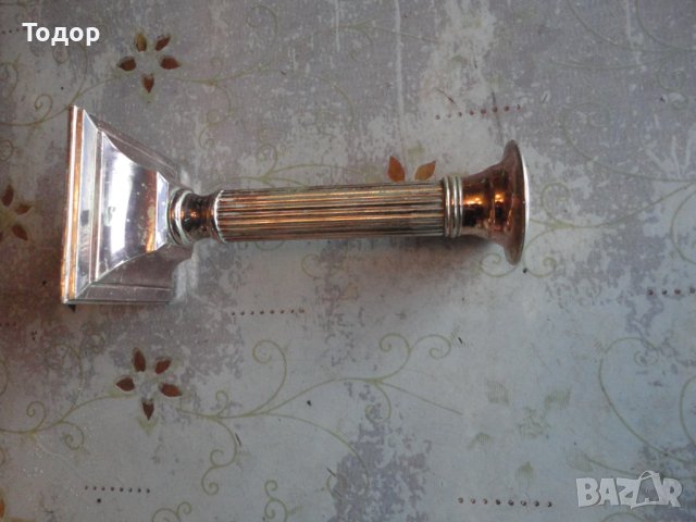 Посребрен свещник 4 , снимка 4 - Антикварни и старинни предмети - 43550804