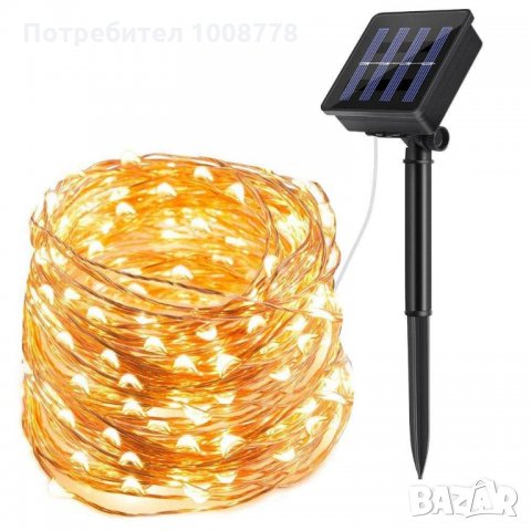 Лампички LED Соларни 20 Метра, снимка 6 - Лед осветление - 35041477