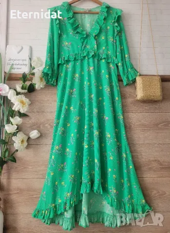 Зелена рокля YAS , снимка 5 - Рокли - 49906662