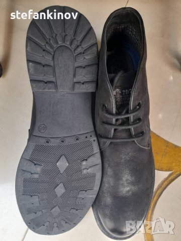 Мъжки обувки естествена кожа 46ти номер черни, снимка 3 - Спортно елегантни обувки - 39572391