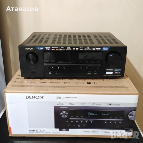 Denon AVR S750H 7.2 Dolby Atmos Bluetooth Wi-Fi HDMI USB Network 4K ресийвър за домашно кино 