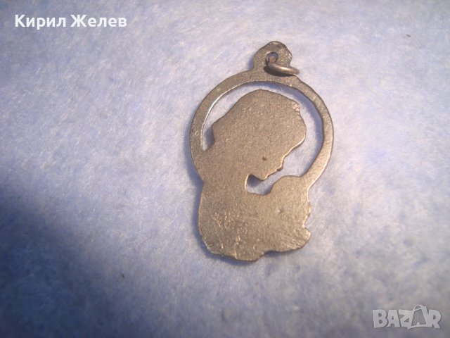 СТАРА СРЕБРИСТА МЕТАЛНА КАТОЛИЧЕСКА НАГРЪДНА ИКОНКА РЕЛИГИОЗЕН МЕДАЛЬОН 27512, снимка 4 - Антикварни и старинни предмети - 36901521