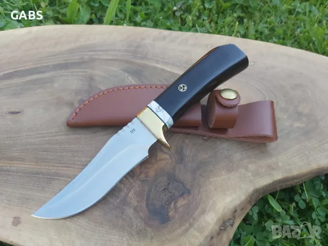 Висококачествен ловен нож стомана D2 с кожена кания,LN406, снимка 3 - Ножове - 50132089