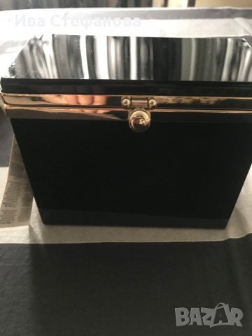 Черно уникално куфарче чанта Манго-Mango, снимка 2 - Чанти - 28334128