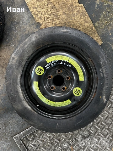 Резерна гума тип патерица пилотка 5х112 Mercedes B A C E Class