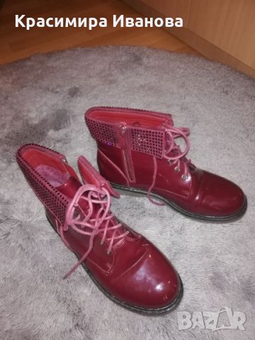 Уникални боти лак цвят Бордо , снимка 1