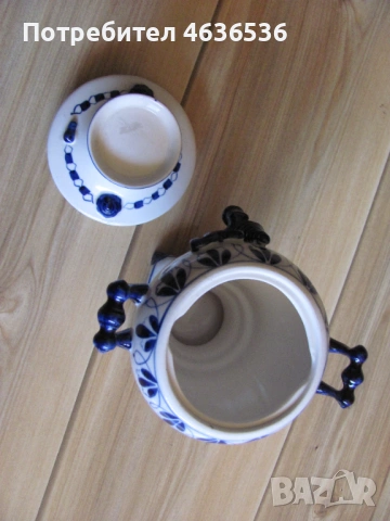 Порцеланов самовар ГЖЕЛЪ , Русия, маркиран, снимка 3 - Антикварни и старинни предмети - 53437779