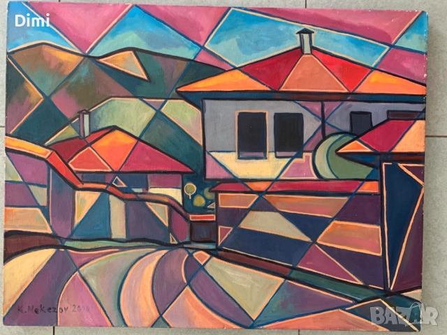 КРЪСТЬО НЕКЕЗОВ масло/платно, снимка 3 - Картини - 52827328